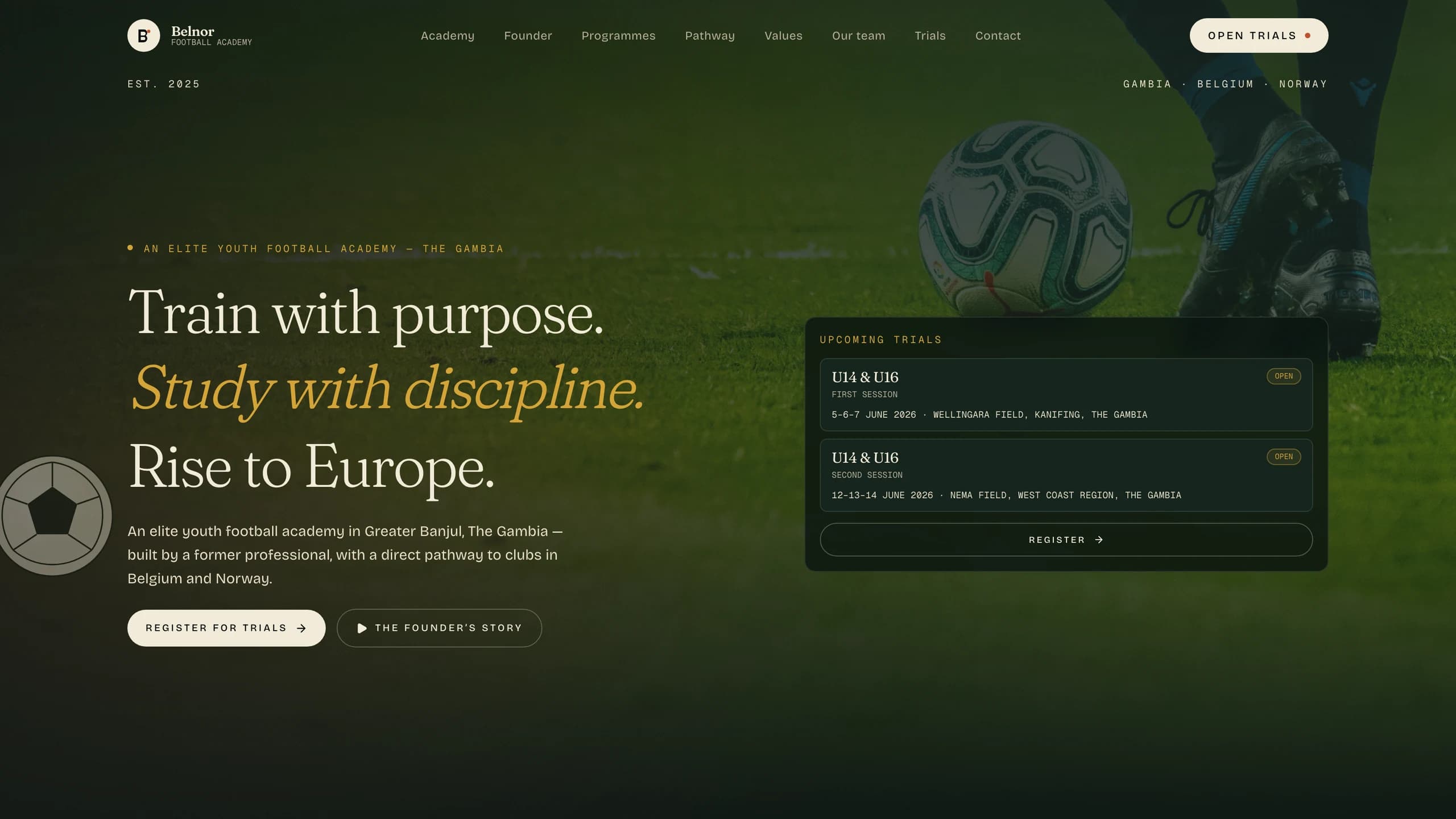 Belnor Football Academy: Elite Youth Platform