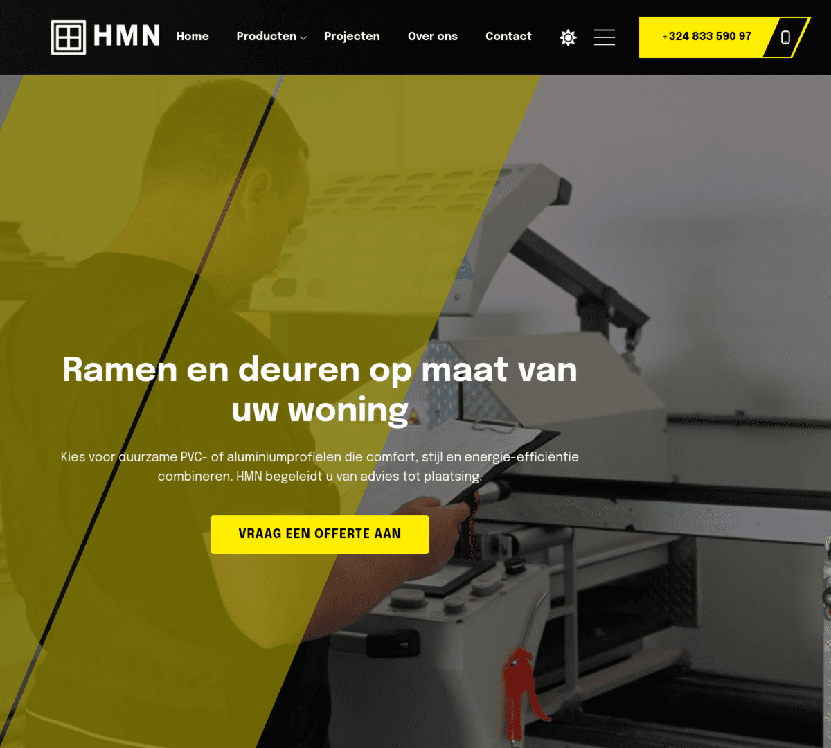 A premium window-and-door manufacturer site rebuilt for speed, product catalogues, and local search visibility in Antwerp ...