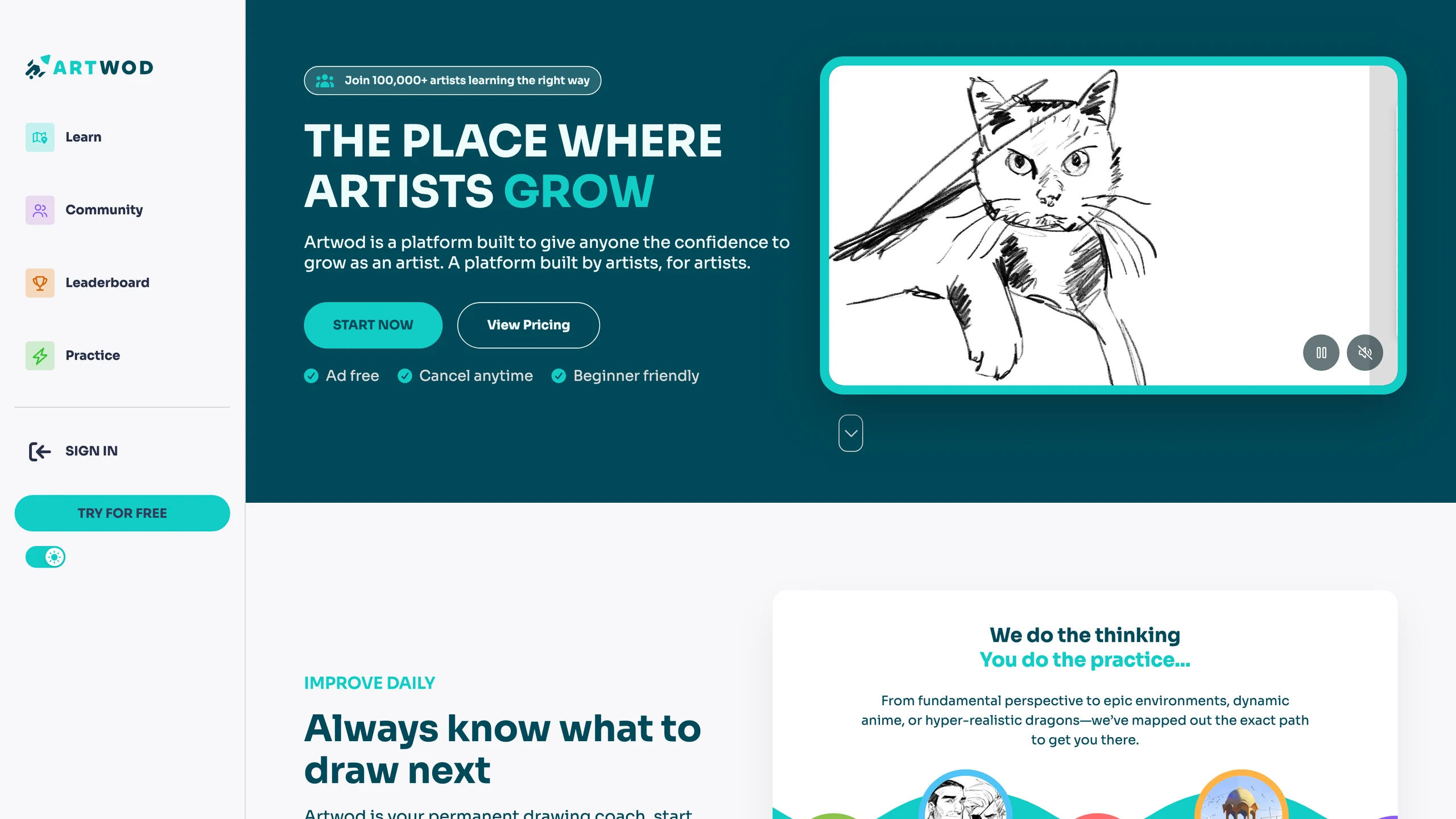 Artwod website preview