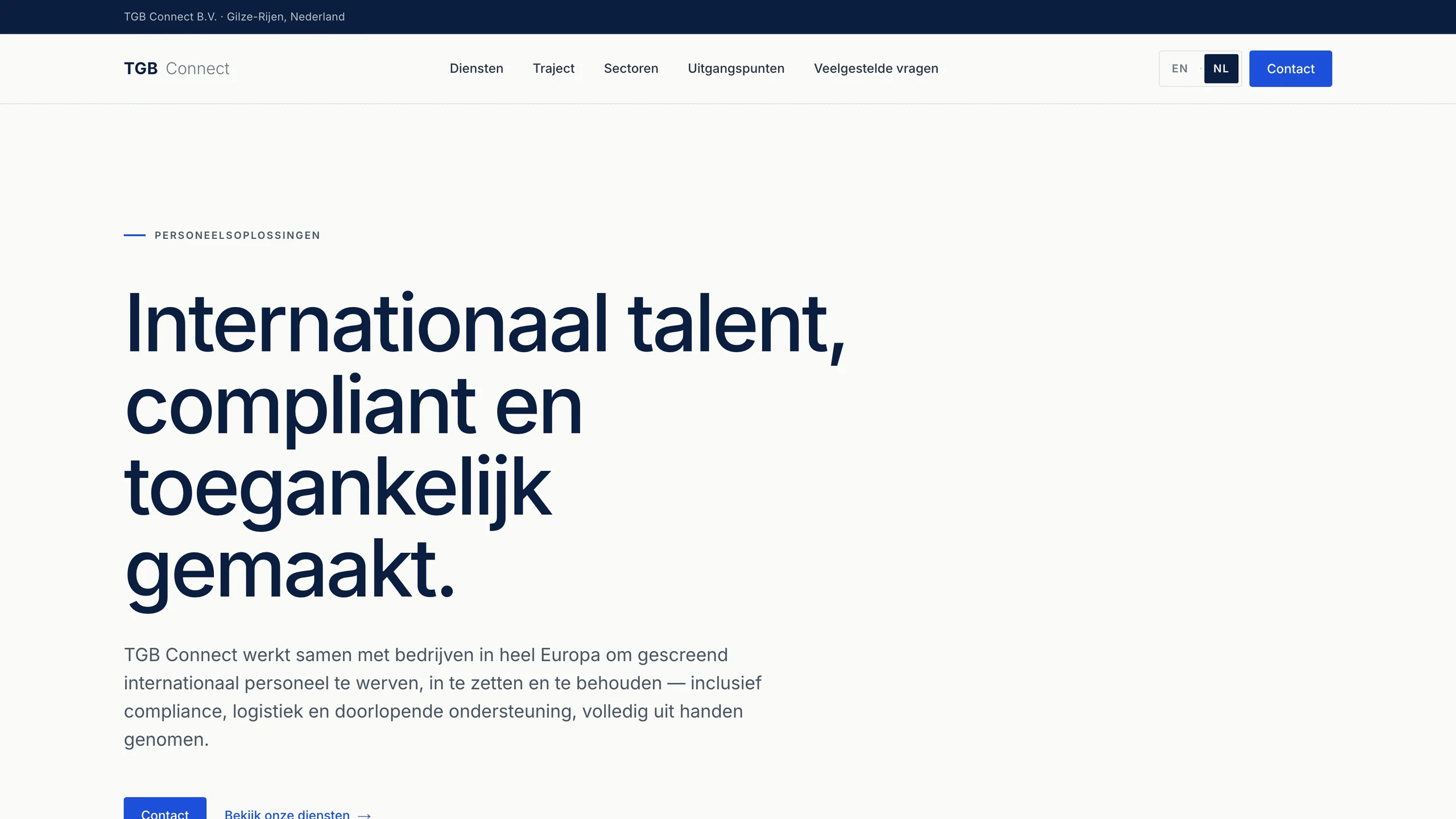 TGB Connect website preview