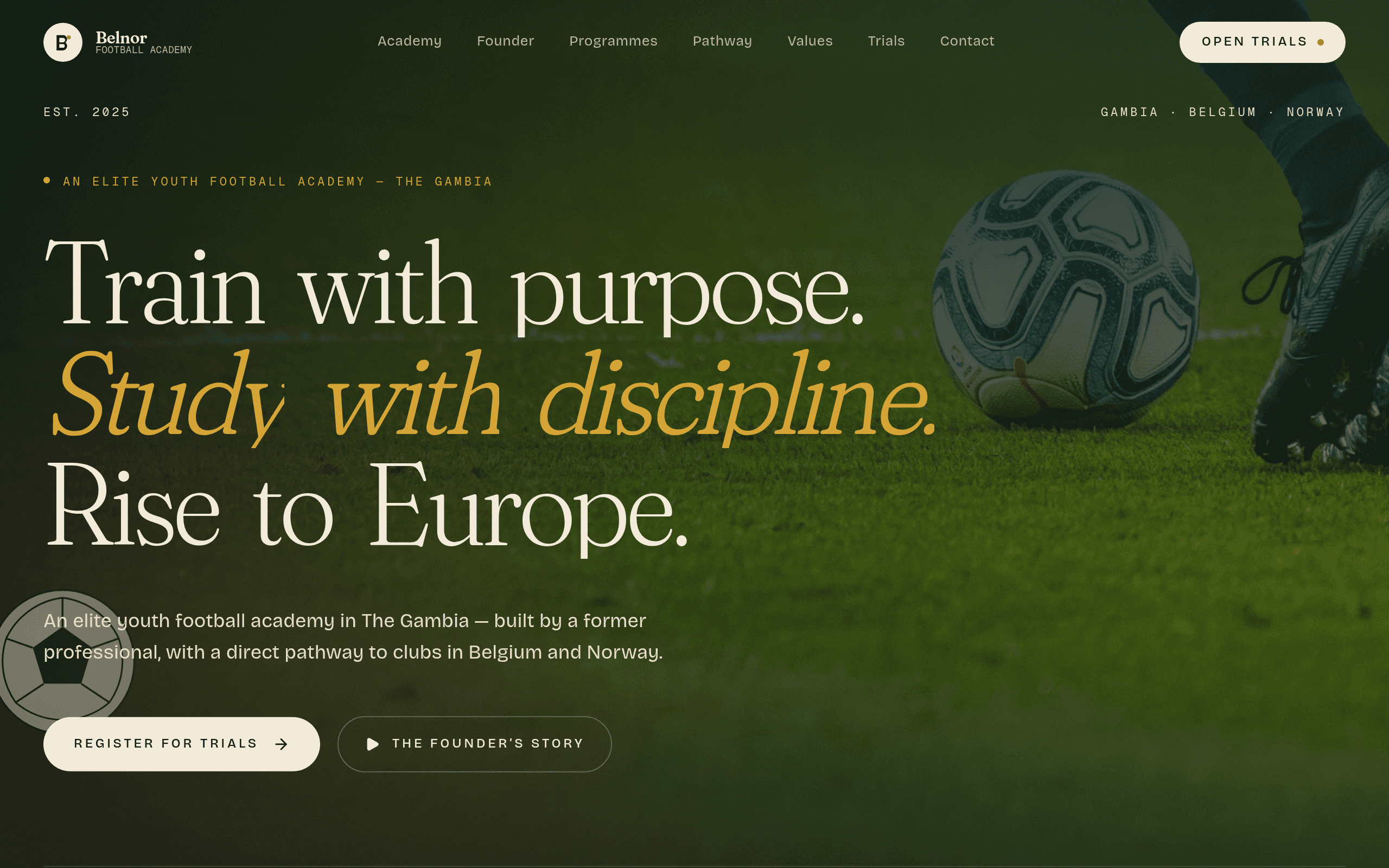 Belnor Football Academy: Elite Youth Platform
